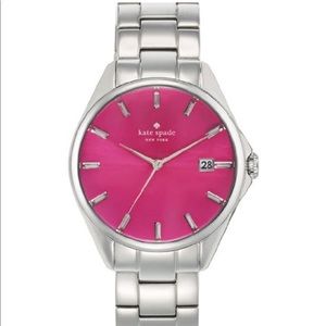 Kate Spade Pink Stainless Steel Watch with Crystal